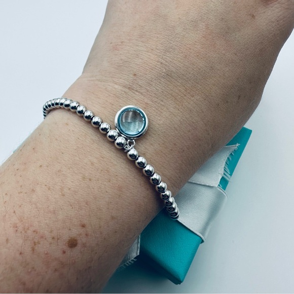 RARE Tiffany & Co. Paloma Picasso Sugar Stack Blue Topaz Bracelet in Silver 7” - Picture 10 of 12